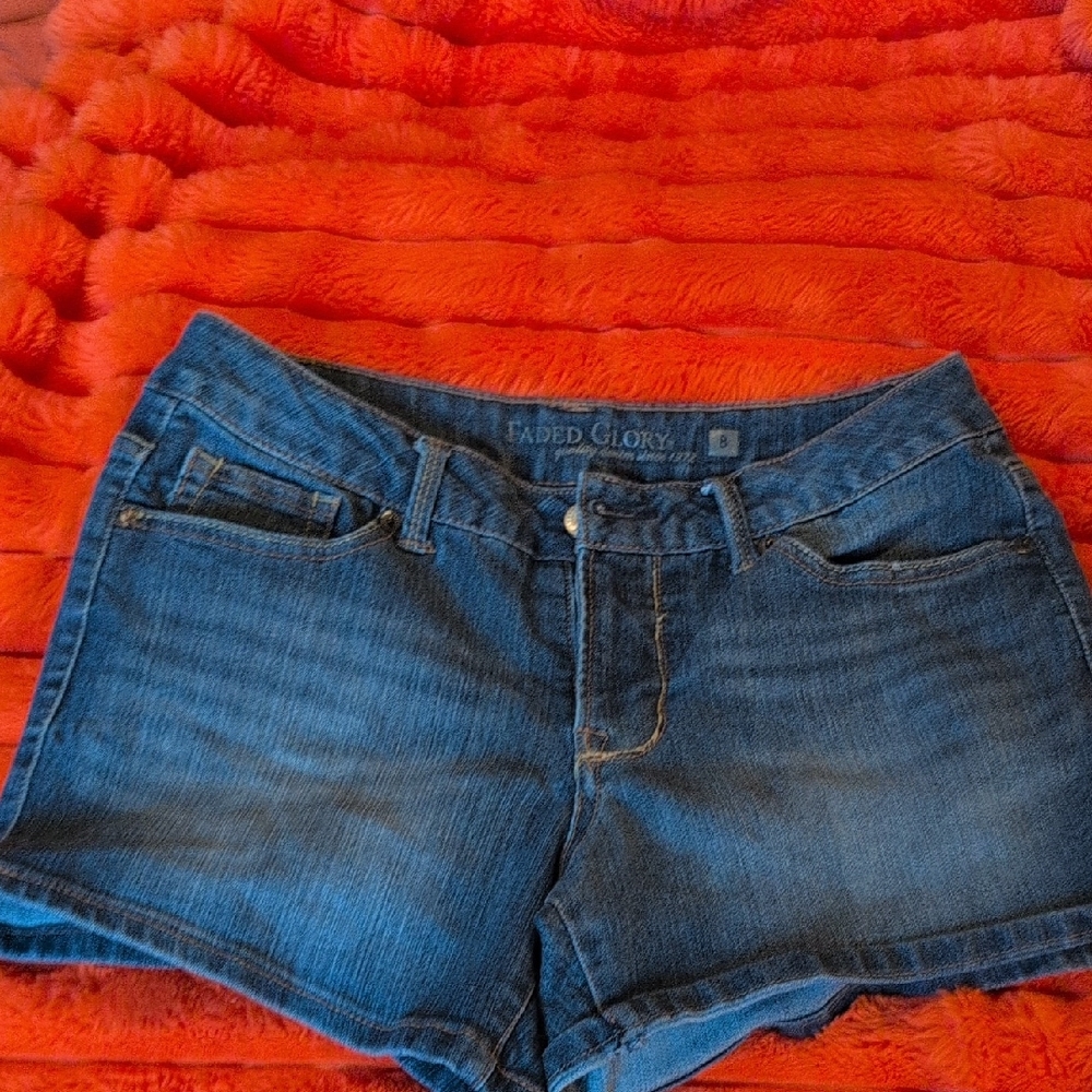 Faded Glory Blue Denim Cutoff Shorts